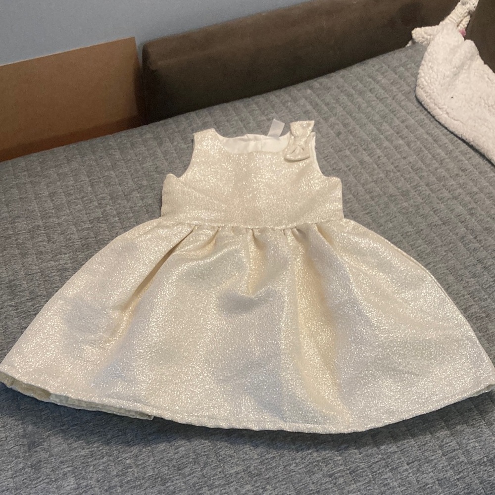 Carter's Glittery White Kid's Dress